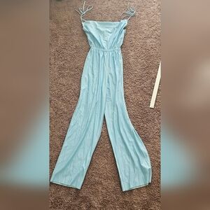 Frederick's of Hollywood Sky Blue Spaghetti Strap Jumpsuit